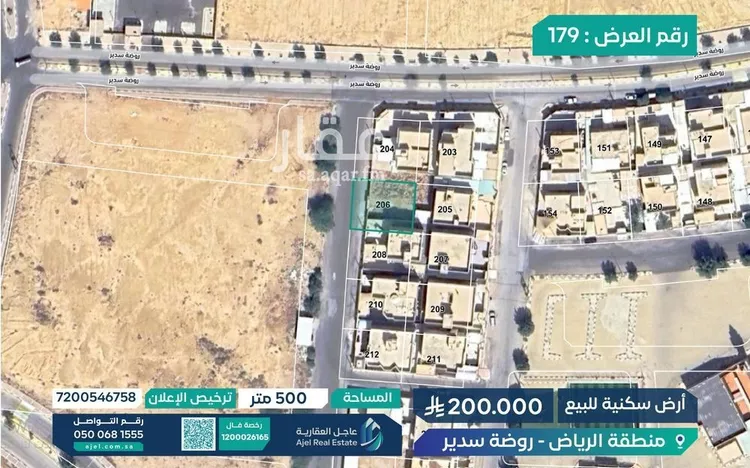 أرض للبيع في شارع ليث ابن جثامة, حي الشفاء, مدينة روضه سدير, منطقة الرياض صورة 2