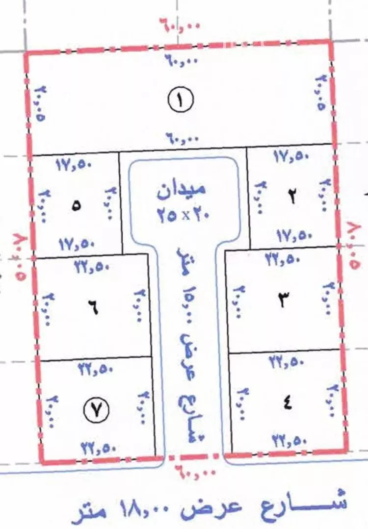 أرض للبيع في شارع وادي رماة, مدينة بريدة, منطقة القصيم صورة 2