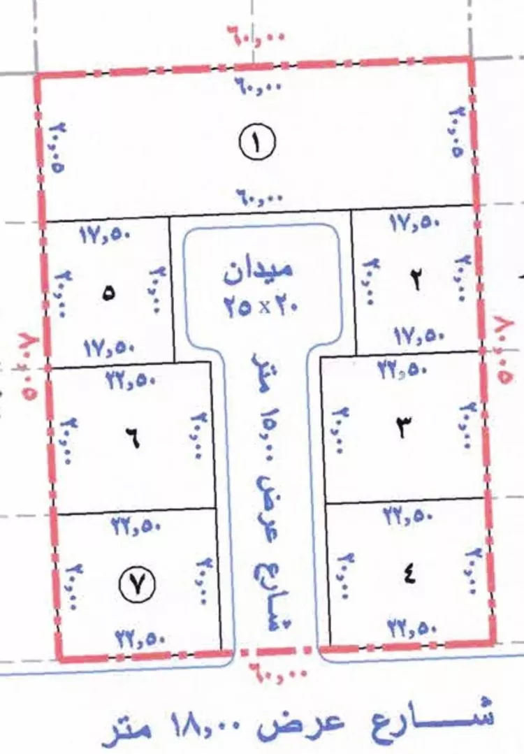 أرض للبيع في شارع وادي رماة, مدينة بريدة, منطقة القصيم صورة 2