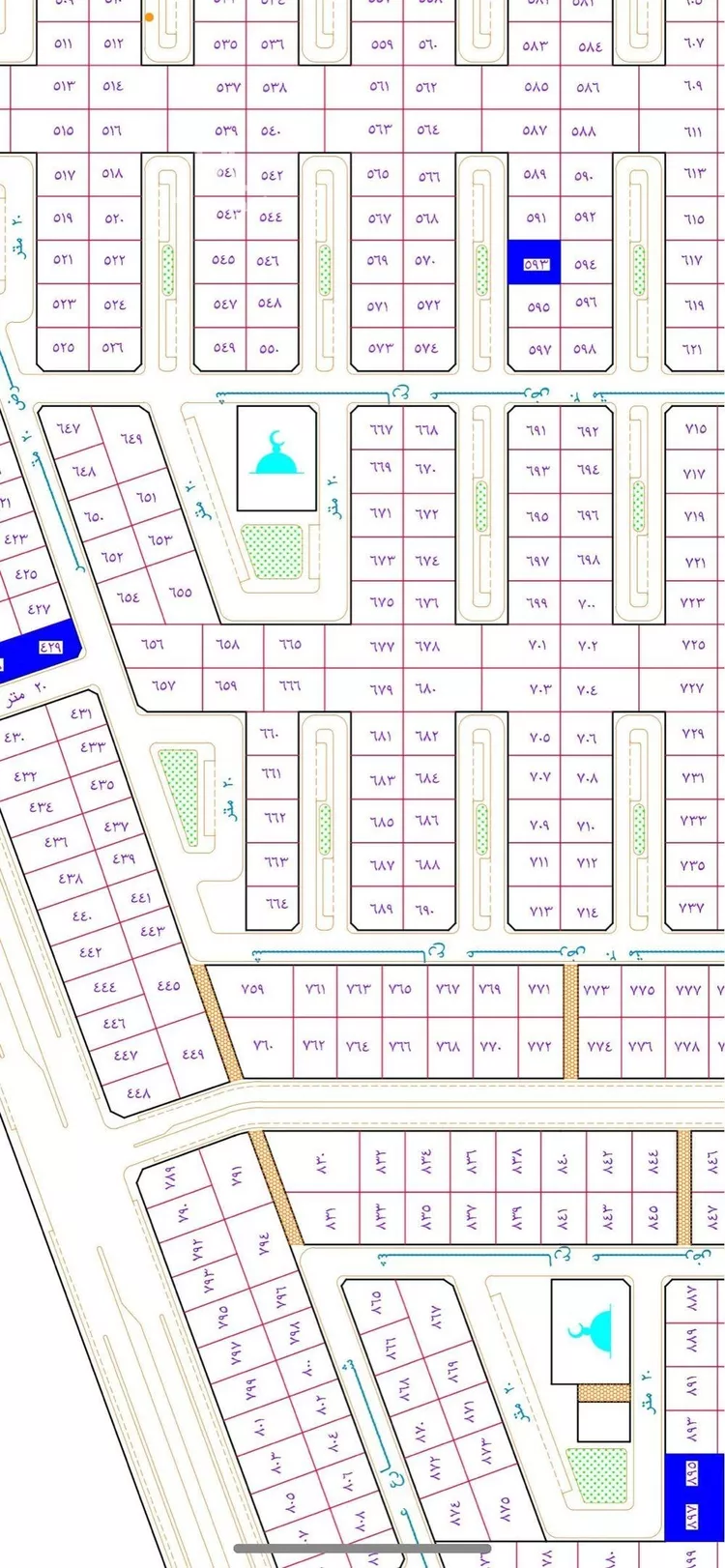 أرض للبيع في شارع اسيد بن ثعلبة, حي قرطبة, مدينة حفر الباطن, المنطقة الشرقية