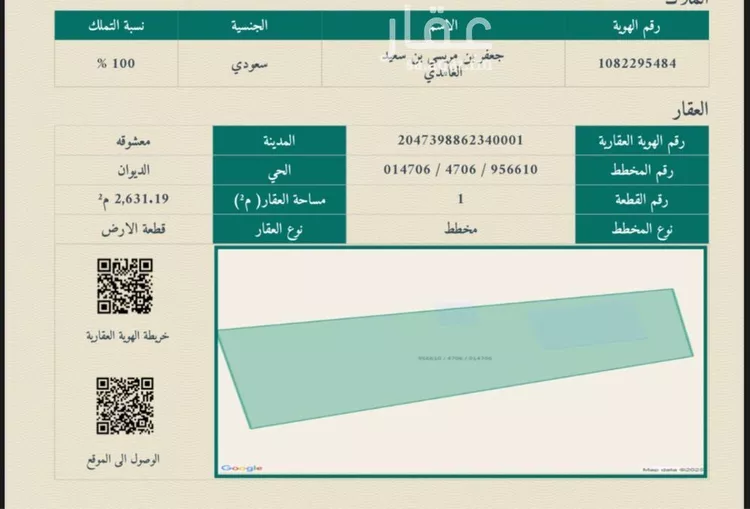 أرض للبيع في حي الديوان, مدينة وادي انيام, منطقة الباحة