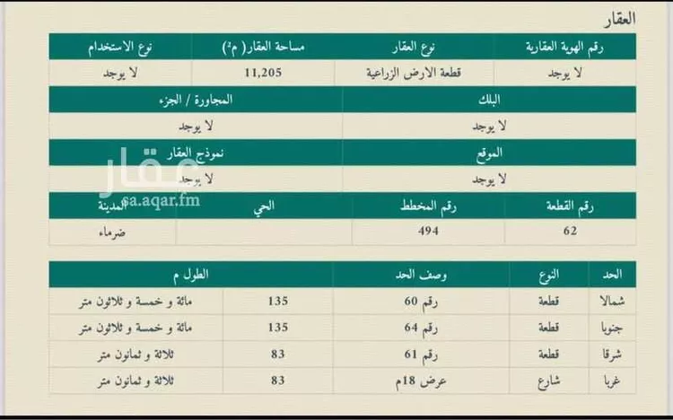 أرض للبيع في شارع غير مسمى, حي مزارع العلاوه وماحولها, مدينة مزارع العلاوه وماحولها, منطقة الرياض