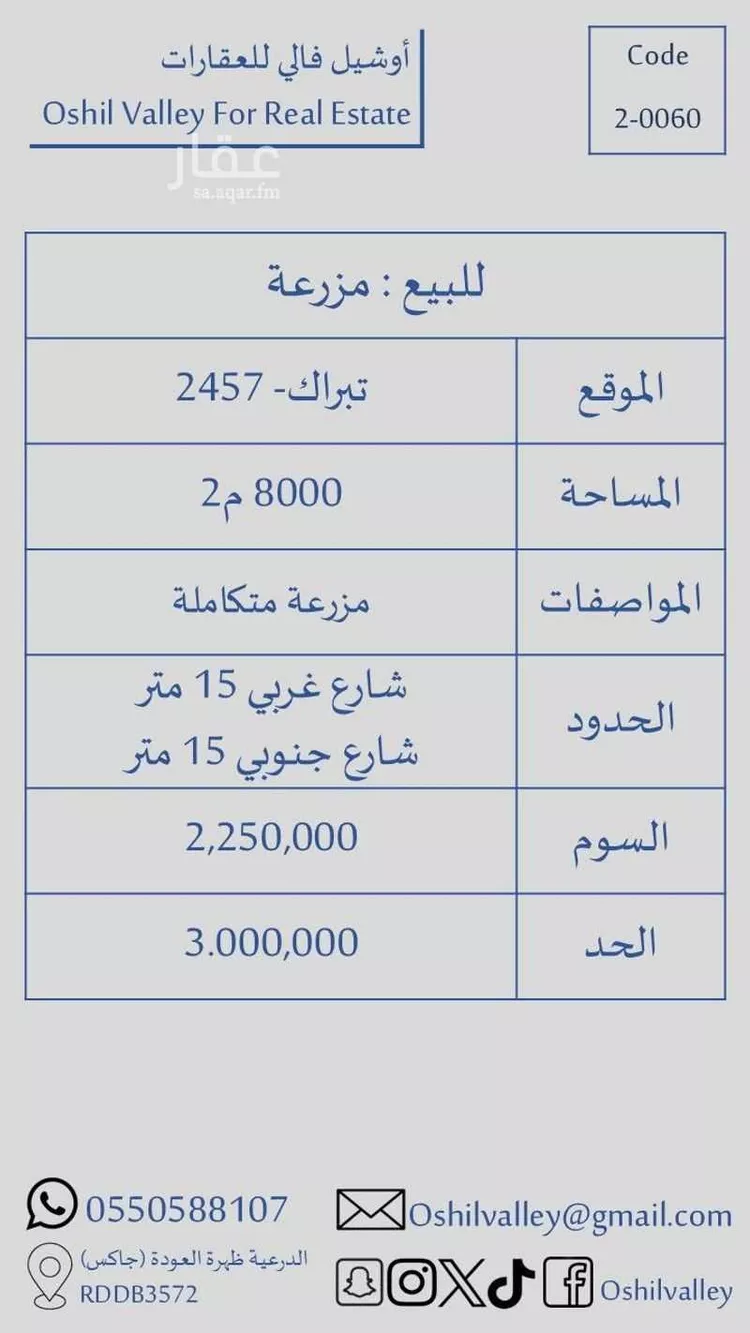Farm for Sale in Al Muzahimiyah Al GhatGhat