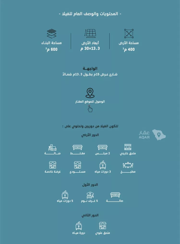 فيلا للبيع في شارع رشيد الانصاري, حي الرياض, مدينة البكيرية, منطقة القصيم صورة 3