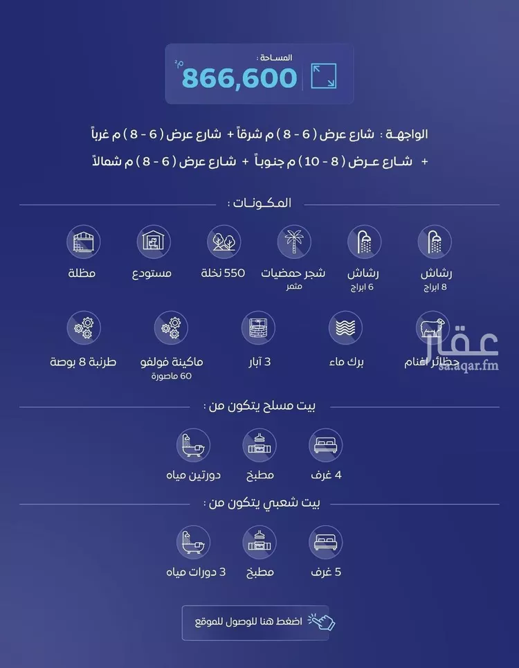 مزرعة للبيع في شارع عام, حي الشيحيه, مدينة الشيحيه, منطقة القصيم صورة 2