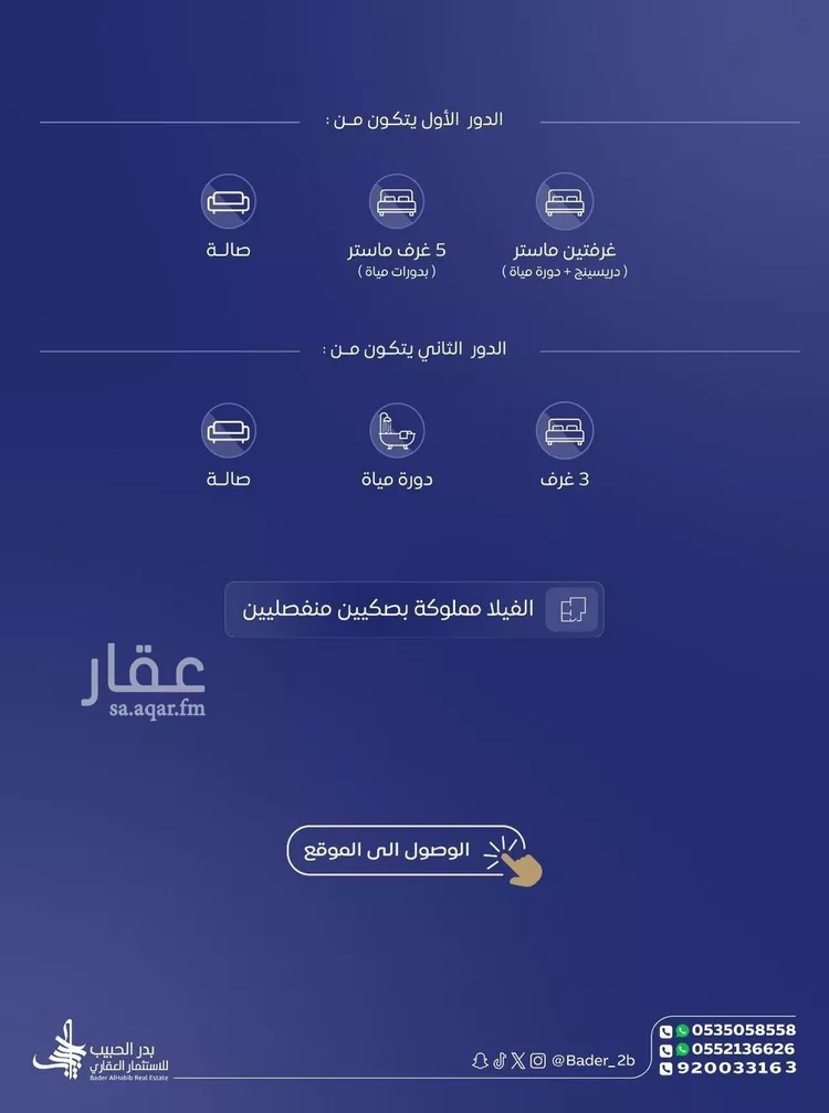 فيلا للبيع في شارع الامير احمد بن عبدالعزيز, حي الربيع, مدينة الخبراء والسحابين, منطقة القصيم صورة 3