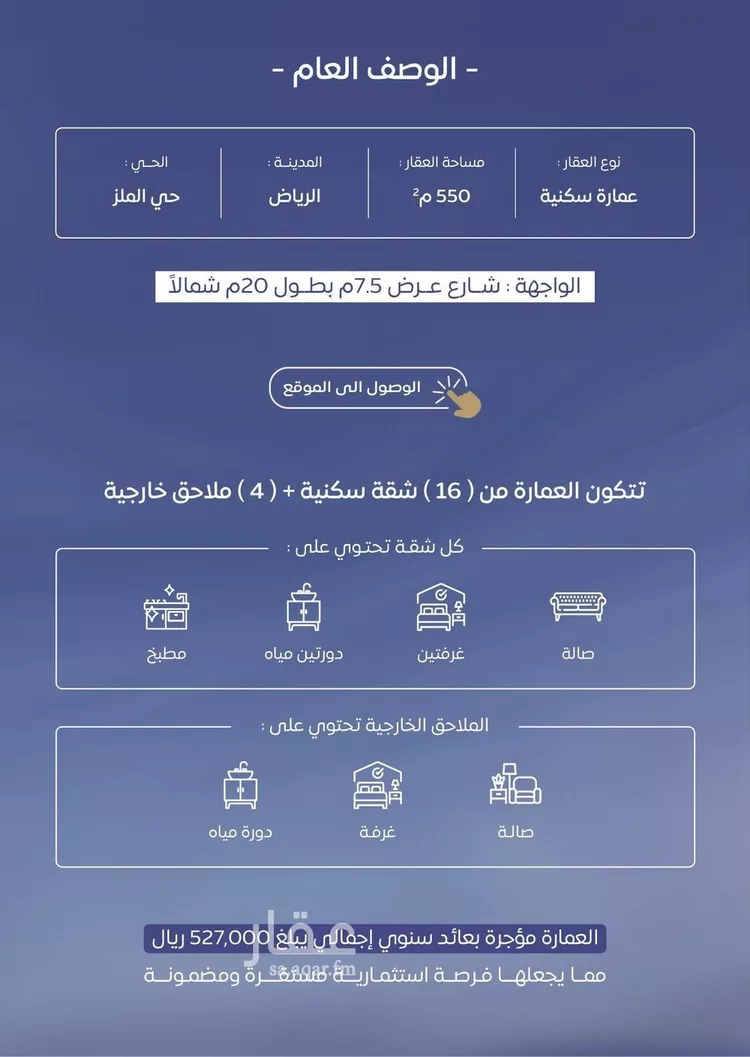 عمارة للبيع في شارع ابي منصور, حي الزهراء, مدينة الرياض, منطقة الرياض