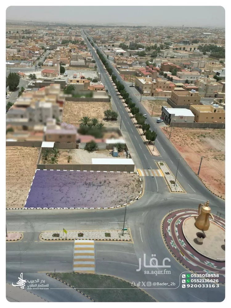 أرض للبيع في شارع طريق الامير فيصل بن بندر بن عبدالعزيز, حي الربيع, مدينة الخبراء والسحابين, منطقة القصيم صورة 3