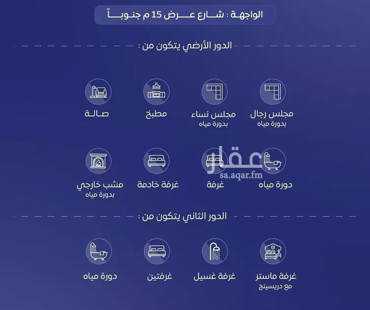 فيلا للإيجار في شارع الدُّف, حي القادسية, مدينة البكيرية, منطقة القصيم صورة 3