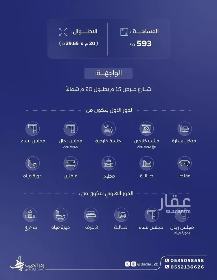 فيلا للبيع في شارع شارع بن طولون, حي الزهرة, مدينة البكيريه, منطقة القصيم صورة 2