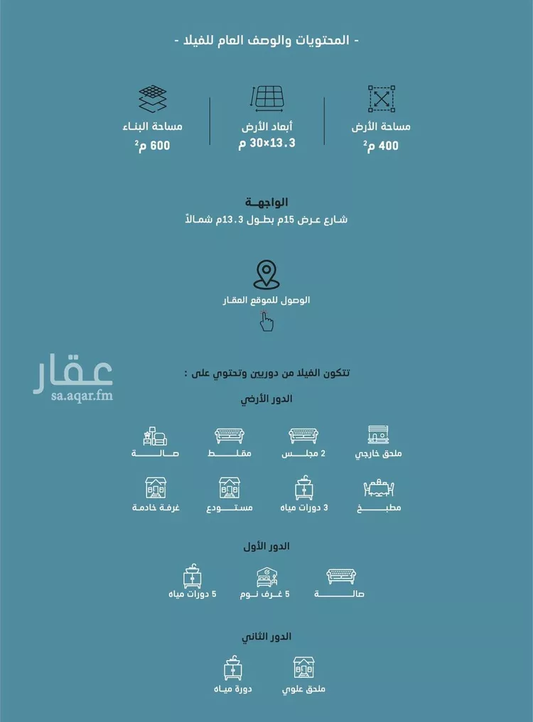 فيلا للبيع في شارع رشيد الانصاري, حي الرياض, مدينة البكيرية, منطقة القصيم صورة 2