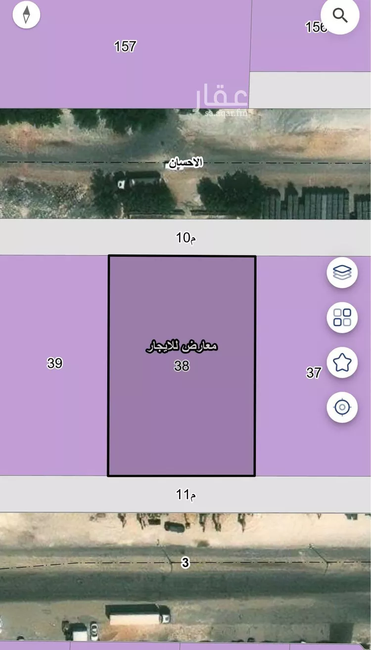 أرض للإيجار في شارع الاحسان, حي التعاون, مدينة الخبر, المنطقة الشرقية
