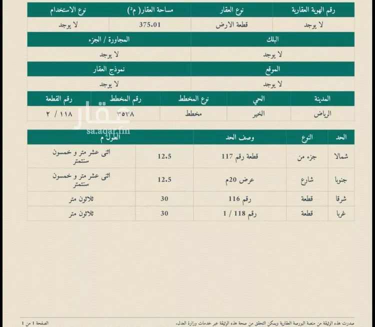 أرض للبيع في حي الخير, مدينة الرياض, منطقة الرياض صورة 2