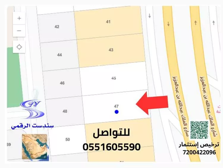 أرض للإيجار في شارع شارع الملك عبدالله بن عبدالعزيز, حي حي الياسمين, مدينة الخفجى, المنطقة الشرقية صورة 2