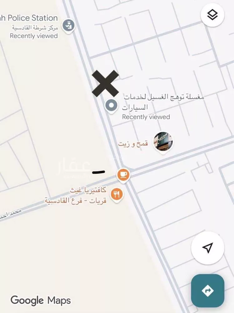 أرض للبيع في شارع أبى ذرعة الهمزانى, حي القادسية الثانى, مدينة تبوك, منطقة تبوك