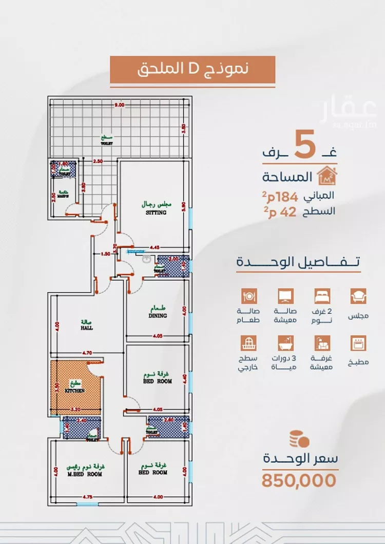 شقة للبيع في شارع الشيخ عبدالرحمن حسن, حي أم حبلين الغربية, مدينة جدة, منطقة مكة المكرمة صورة 3