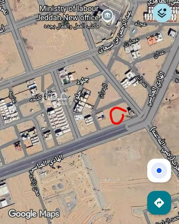 أرض للإيجار في شارع عبد الله بن ابيه ، حي الفروسية ، جدة ، جدة