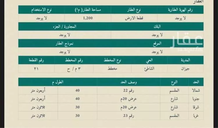 Land for Sale in Jazan Ash Shati صورة 3