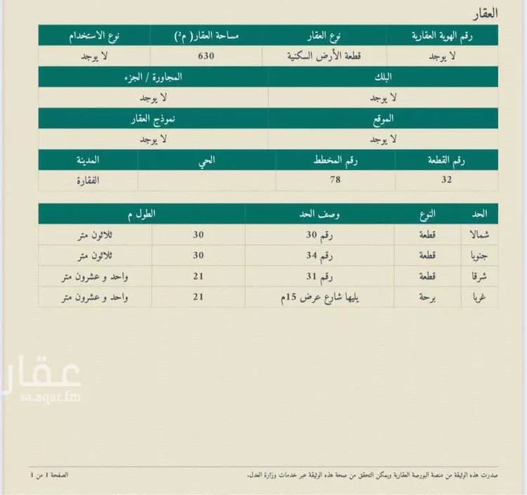 أرض للبيع في شارع الفقارة , حي الفقاره ومزارعها الشرقيه, مدينة الفقاره ومزارعها الشرقيه, منطقة الرياض