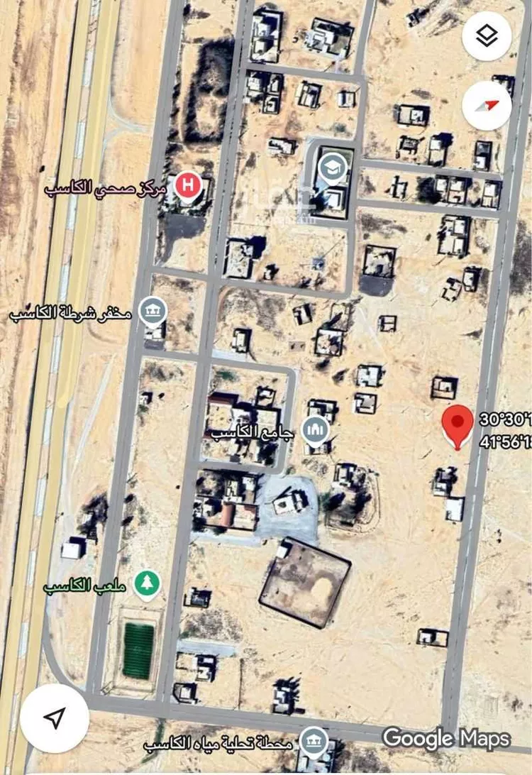 أرض للبيع في شارع عمر بن الخطاب, حي هجرة الكاسب, مدينة الكاسب, منطقة الحدود الشماليه