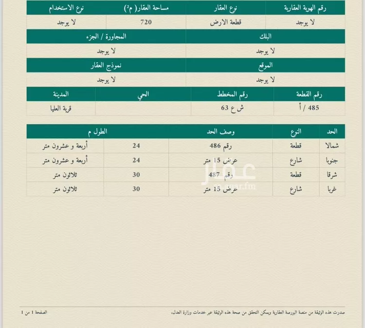أرض للبيع في حي الورود, مدينة قرية العليا - الرفيعه, المنطقة الشرقية صورة 2