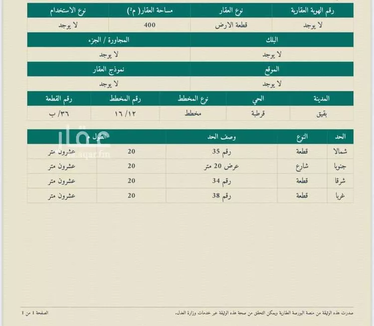 Land for Sale in Buqayq Qurtubah