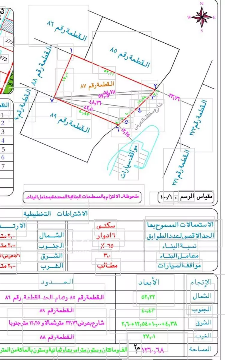 أرض للبيع في شارع عمرو بن سعيد الثقفي رضي الله عنه, حي أم الجود, مدينة مكه المكرمه, منطقة مكة المكرمة صورة 2