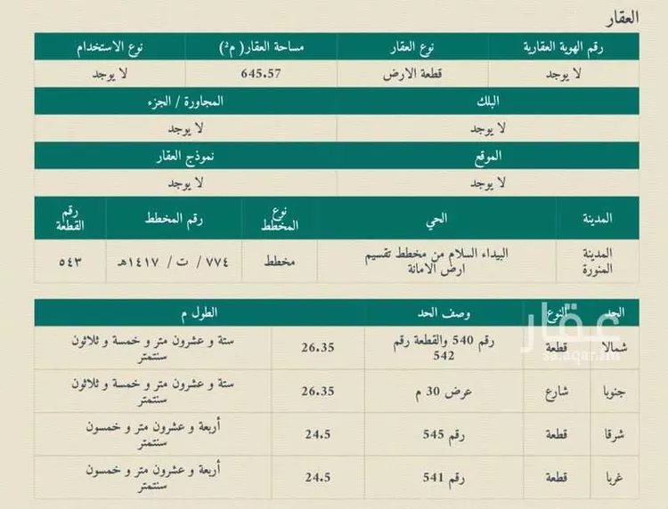 أرض للبيع في شارع حنظلة ابن سنان, حي السلام, مدينة المدينة المنورة, منطقة المدينة المنورة