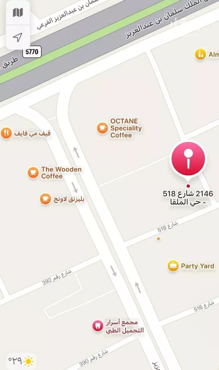 استراحة للإيجار في شارع رقم 518, حي الملقا, مدينة الرياض, منطقة الرياض