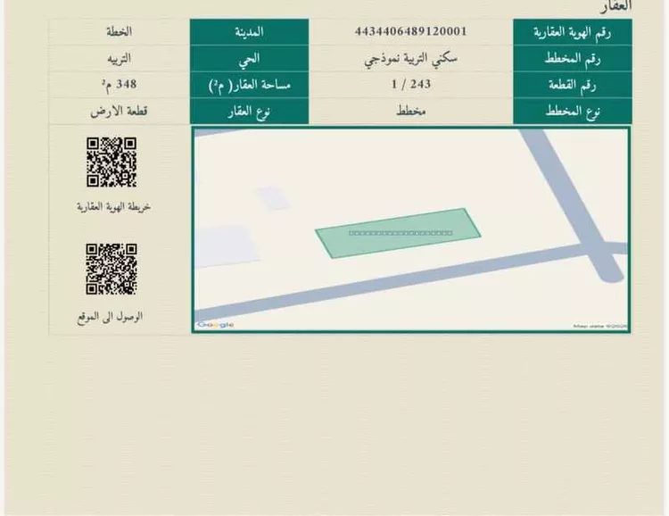 أرض للبيع في شارع التربيه 309, حي التربية, مدينة التربيه, منطقة حائل 9