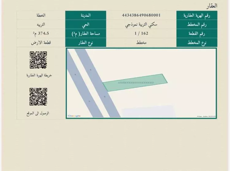 أرض للبيع في شارع التربيه 728, حي التربية, مدينة التربيه, منطقة حائل 9