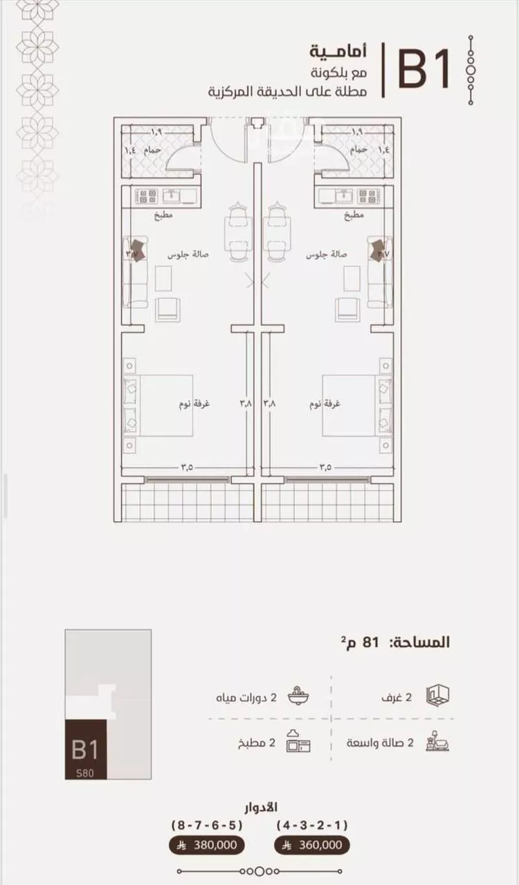 شقة للبيع في شارع امام الدين المرشدي, حي الفيحاء, مدينة جدة, منطقة مكة المكرمة صورة 2