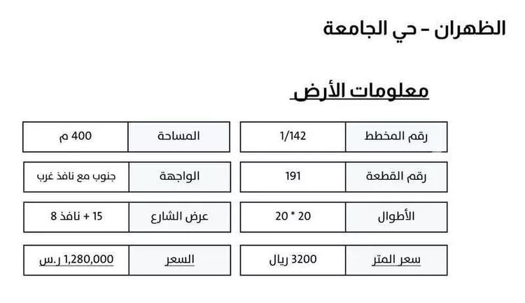 أرض للبيع في شارع السلام, مدينة الظهران, المنطقة الشرقية صورة 2