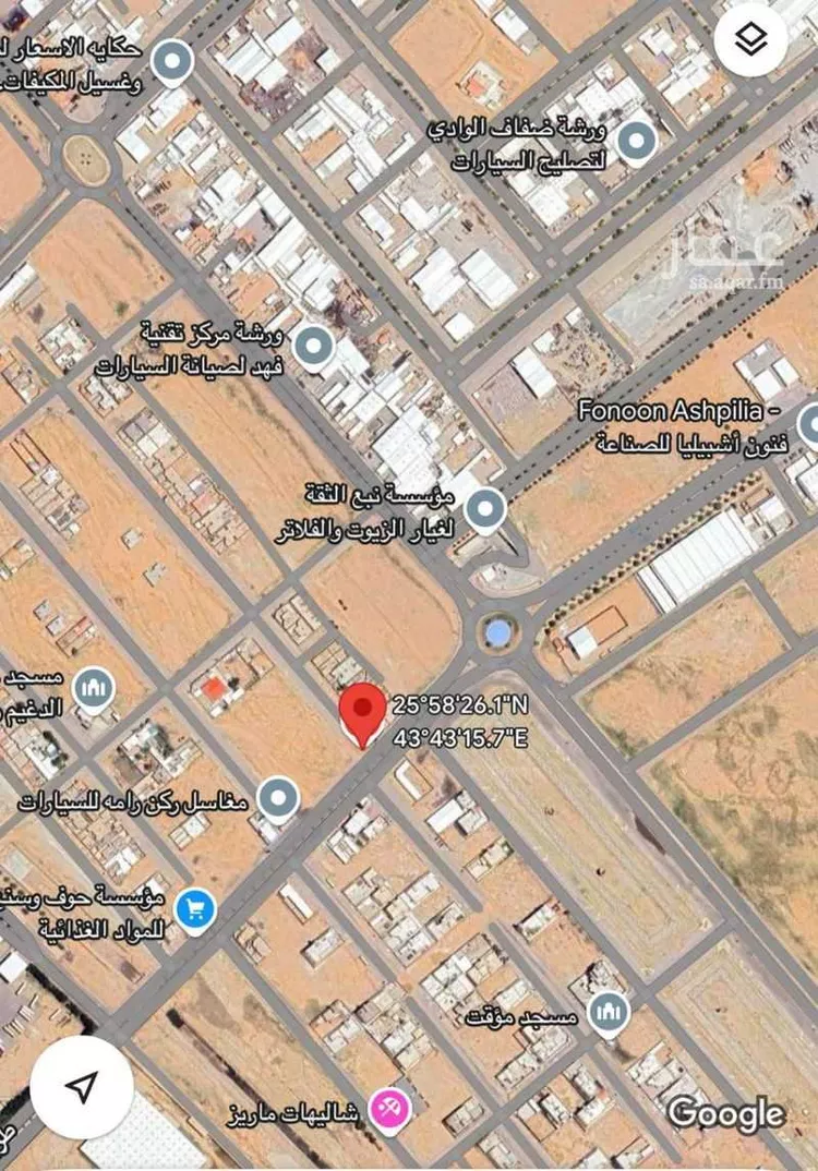 أرض للبيع في طريق الملك فهد ، حي العزيزية ، البدائع ، البدائع صورة 3