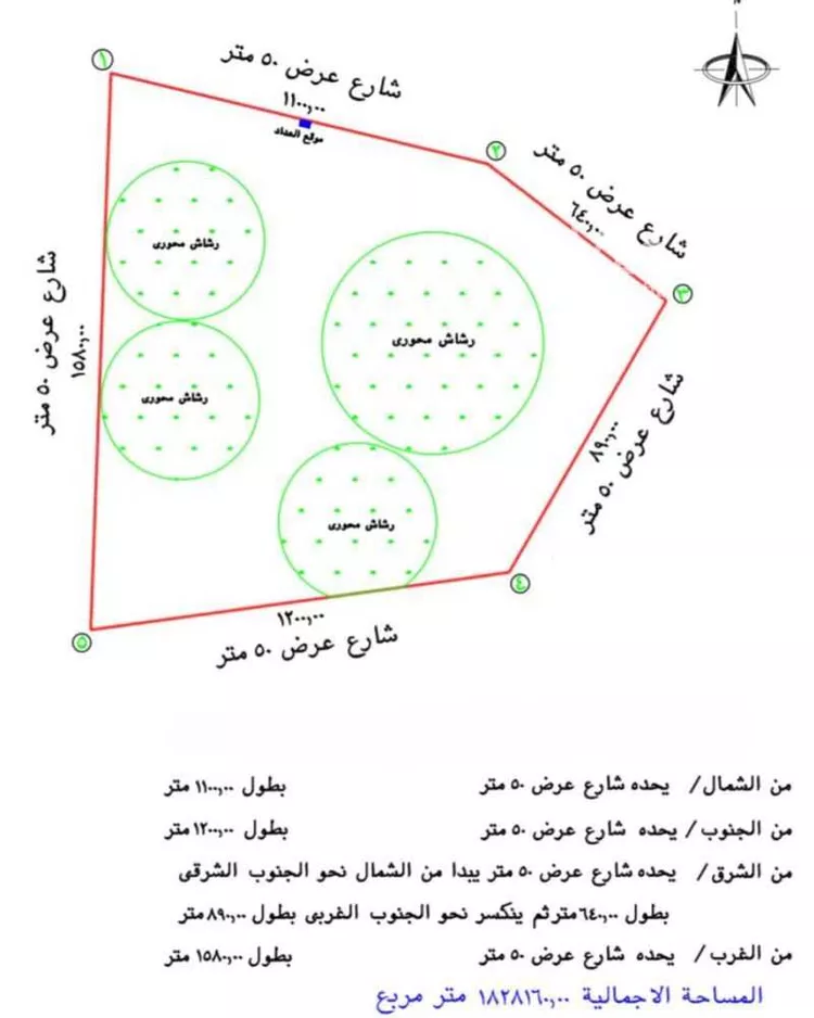 مزرعة للبيع في حي حزم العراد, مدينة حزم العراد, منطقة حائل صورة 2