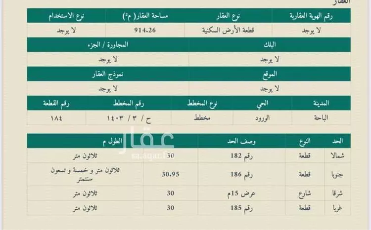 أرض للبيع في شارع النسيم 47, حي الورود, مدينة الباحة, منطقة الباحة