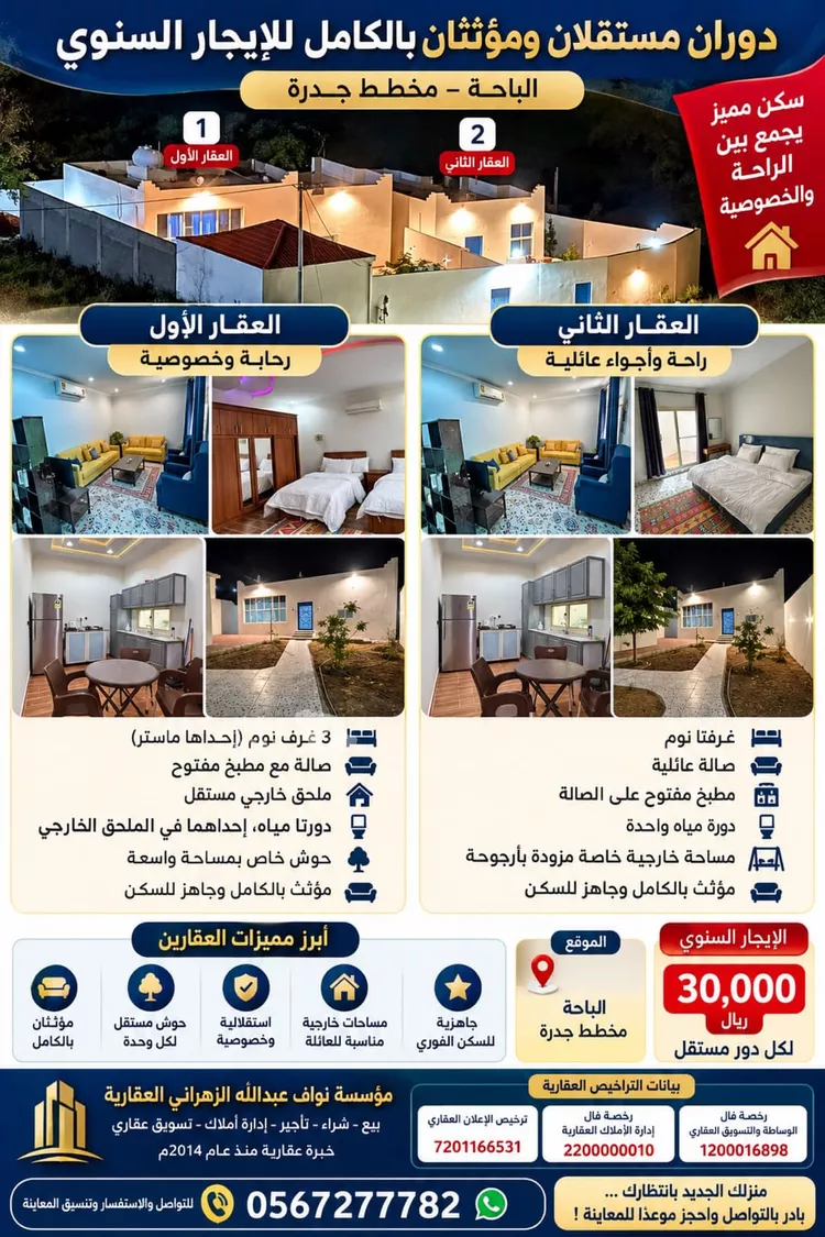 دور للإيجار في شارع حي ج5 101, حي الواحة, مدينة الباحة, منطقة الباحة