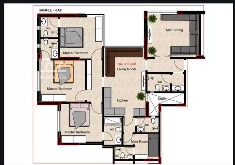 شقة للإيجار في شارع 494, حي السيف, مدينة الدمام, المنطقة الشرقية