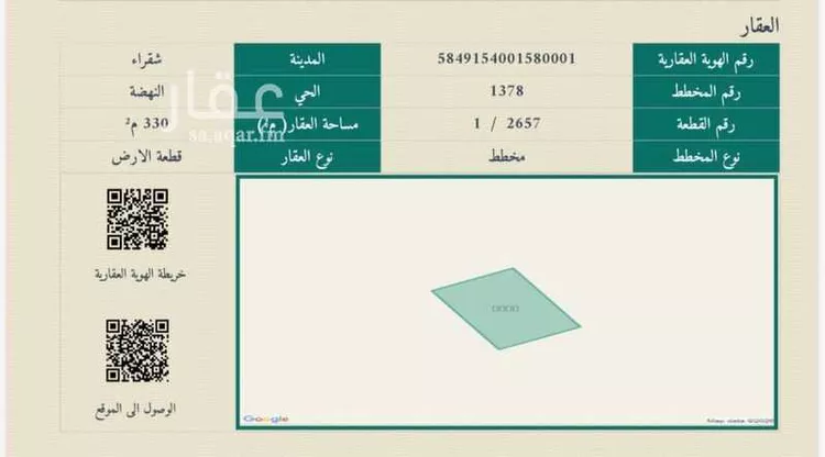 Land for Sale in Shaqra Ash Shifa