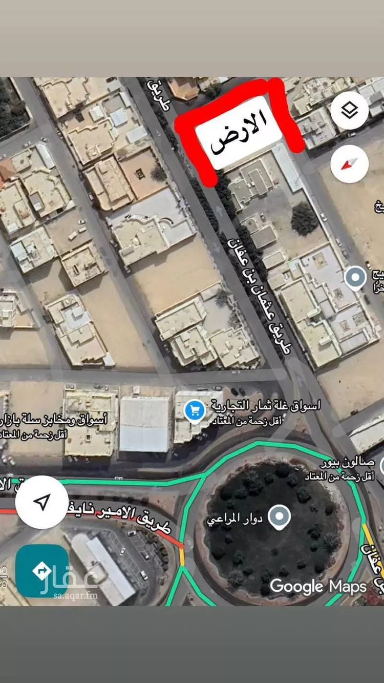 أرض للبيع في شارع عين ام سيف, حي العزيزية الثاني, مدينة الاحساء, المنطقة الشرقية صورة 2