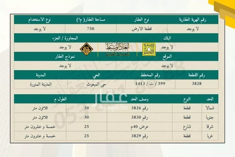 أرض للبيع في شارع عبدالعزيز العامري, حي الملك فهد, مدينة المدينه المنوره, منطقة المدينة المنورة صورة 4