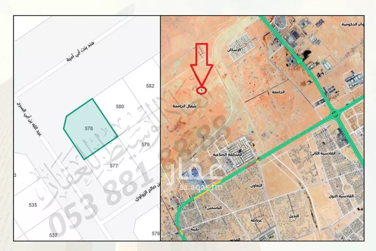 أرض للبيع في حي شمال الجامعة, مدينة تبوك, منطقة تبوك صورة 4