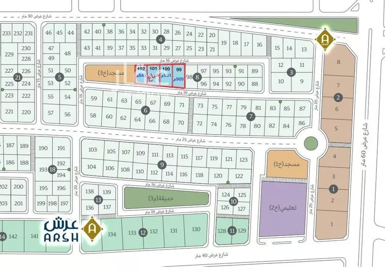 أرض للبيع في شارع البهجه, حي الشعلة, مدينة الدمام, المنطقة الشرقية صورة 2