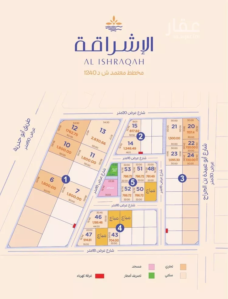 أرض للبيع في شارع عبدالملك العصامي, حي المنار, مدينة الدمام, المنطقة الشرقية