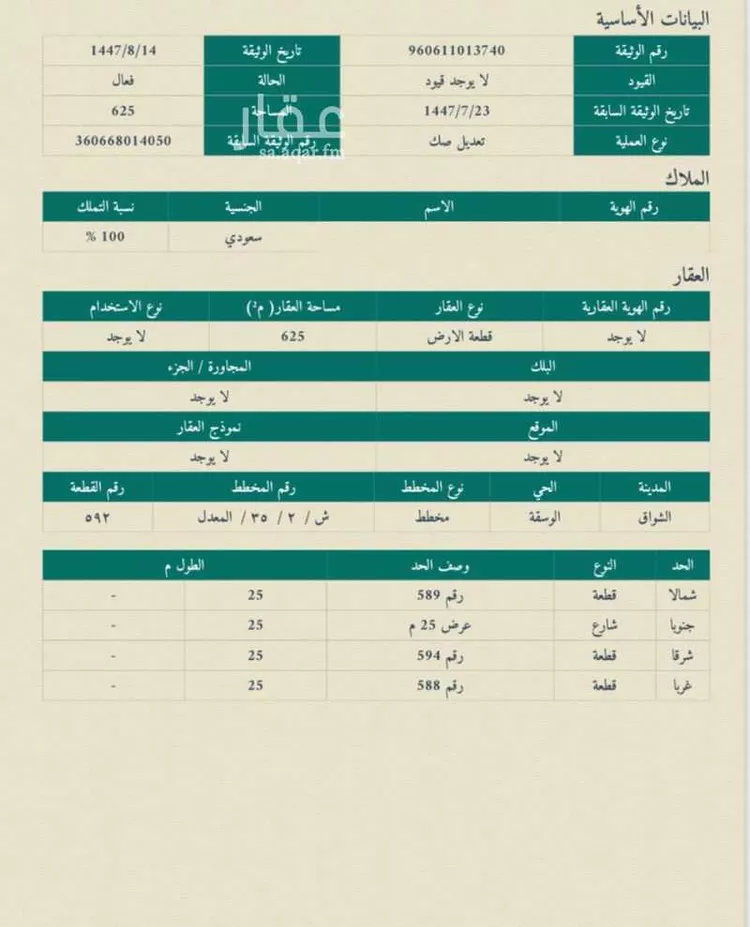 أرض للبيع في شارع الملك خالد بن عبد العزيز ، الوسقة ، الليث