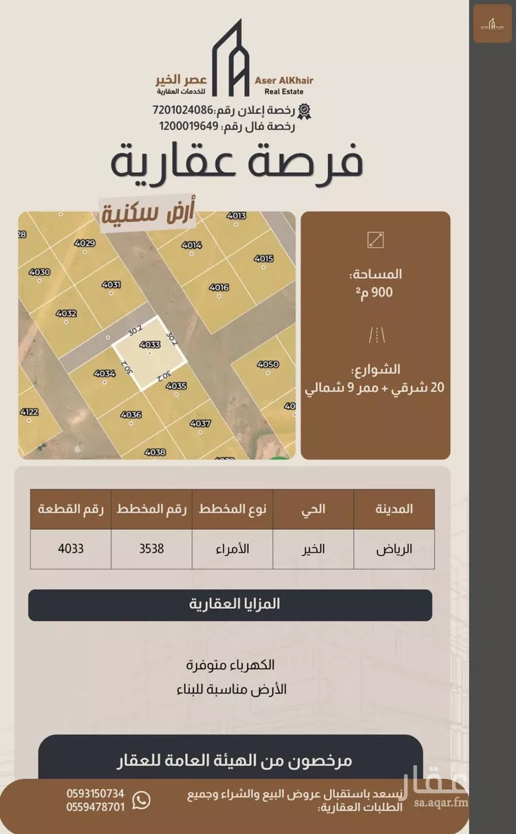 أرض للبيع في حي الخير, مدينة الرياض, منطقة الرياض صورة 4