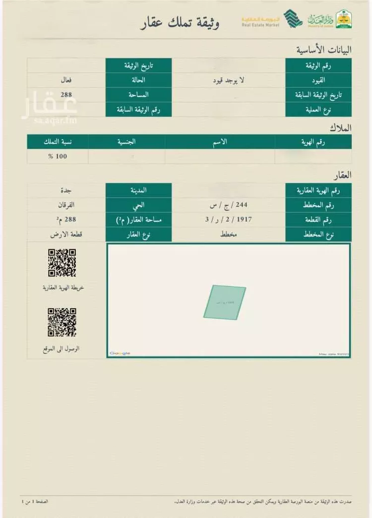 أرض للبيع في شارع لا يوجد, حي الفرقان, مدينة جدة, منطقة مكة المكرمة