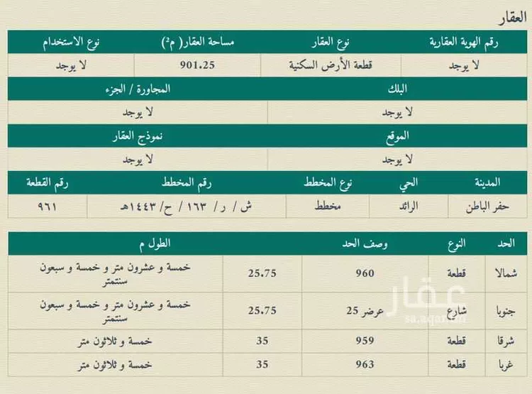 أرض للبيع في مدينة حفر الباطن, المنطقة الشرقية صورة 3