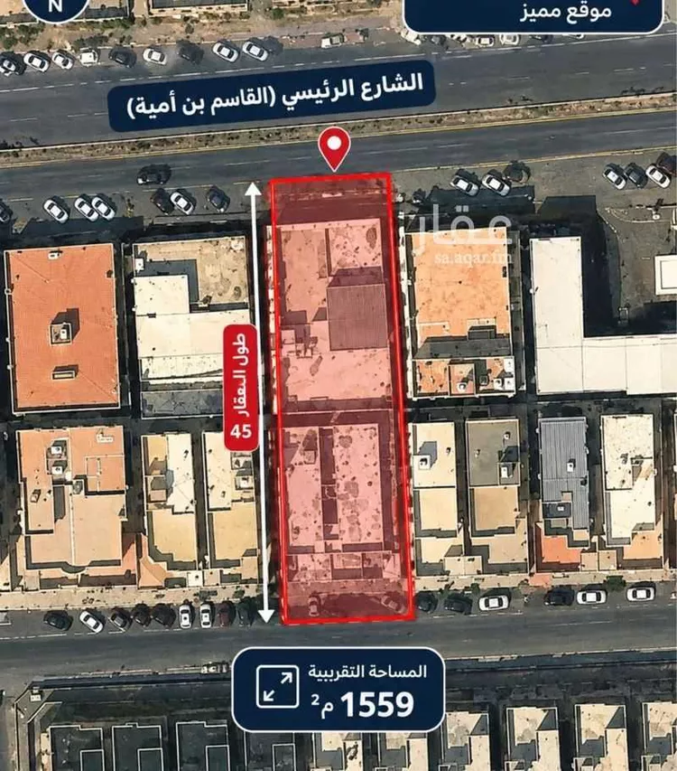 أرض للبيع في شارع القاسم بن امية, حي الحمدانية, مدينة جدة, منطقة مكة المكرمة