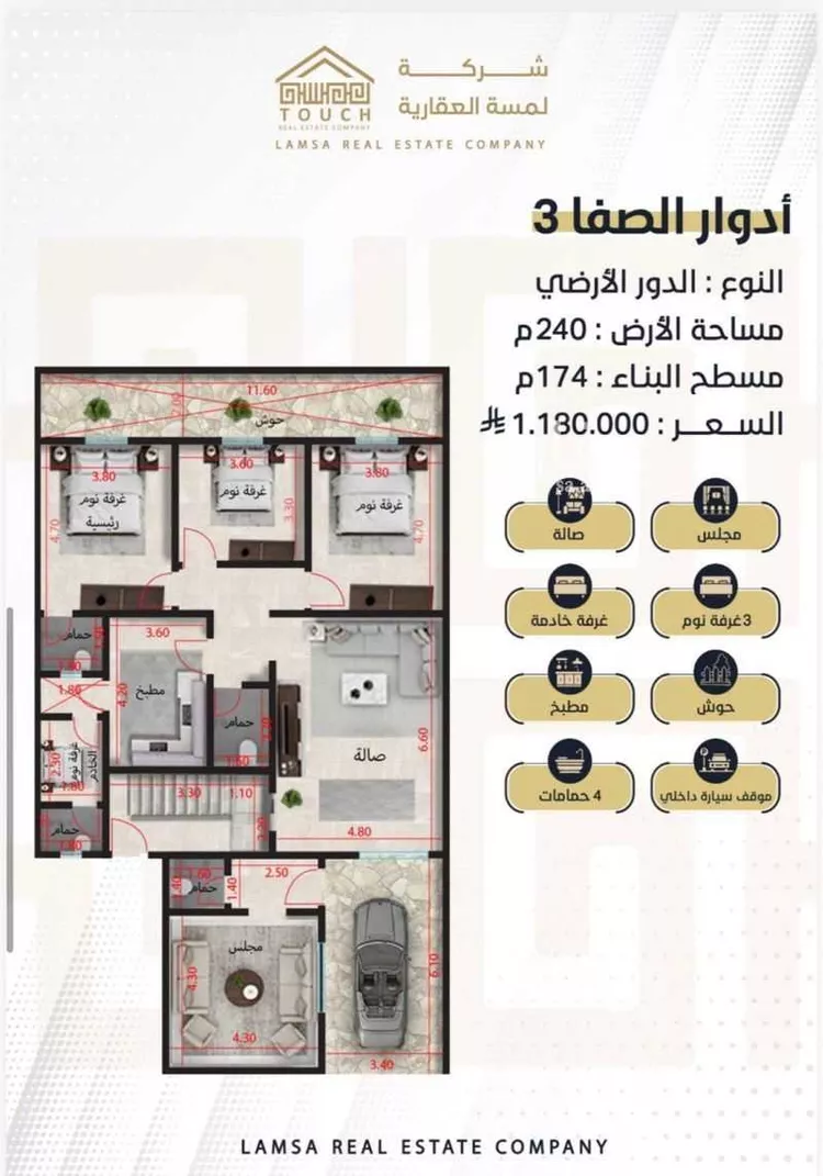 دور للبيع في شارع عمارة بن عقبة الغفاري, حي الصفاء, مدينة الرياض, منطقة الرياض صورة 2